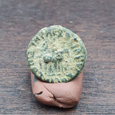 Genuine ANCIENT GREEK ROMAN BYZANTINE KUSHAN Coin Green Patina coin C15